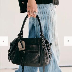 Free People Baby Emerson Black Leather Handbag
